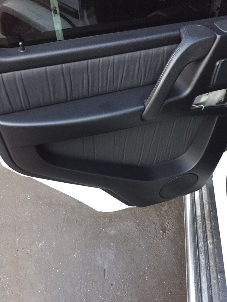 Gelendwagen G550 2010 аквапринт салона под карбон, перетяжка салона Экокожа Наппа