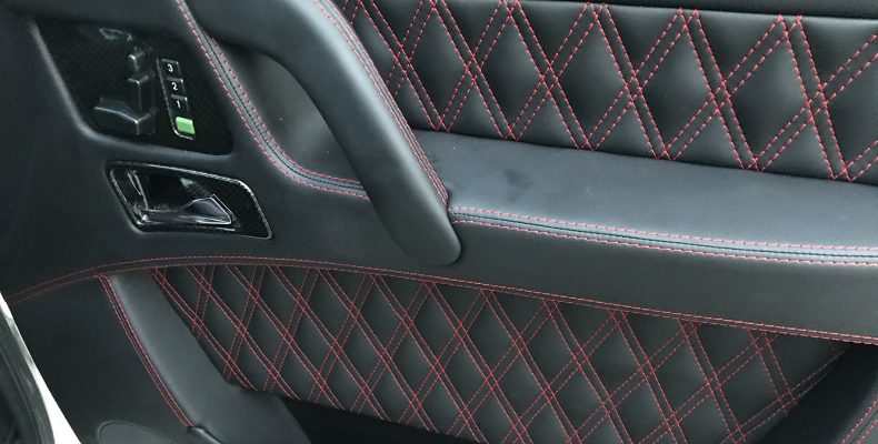 Gelendwagen G550 2010 аквапринт салона под карбон, перетяжка салона Экокожа Наппа