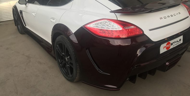 Porsche Panamera Turbo аквапринт (зеркала, диски, капот, пороги, жабры, спойлер, бампера)